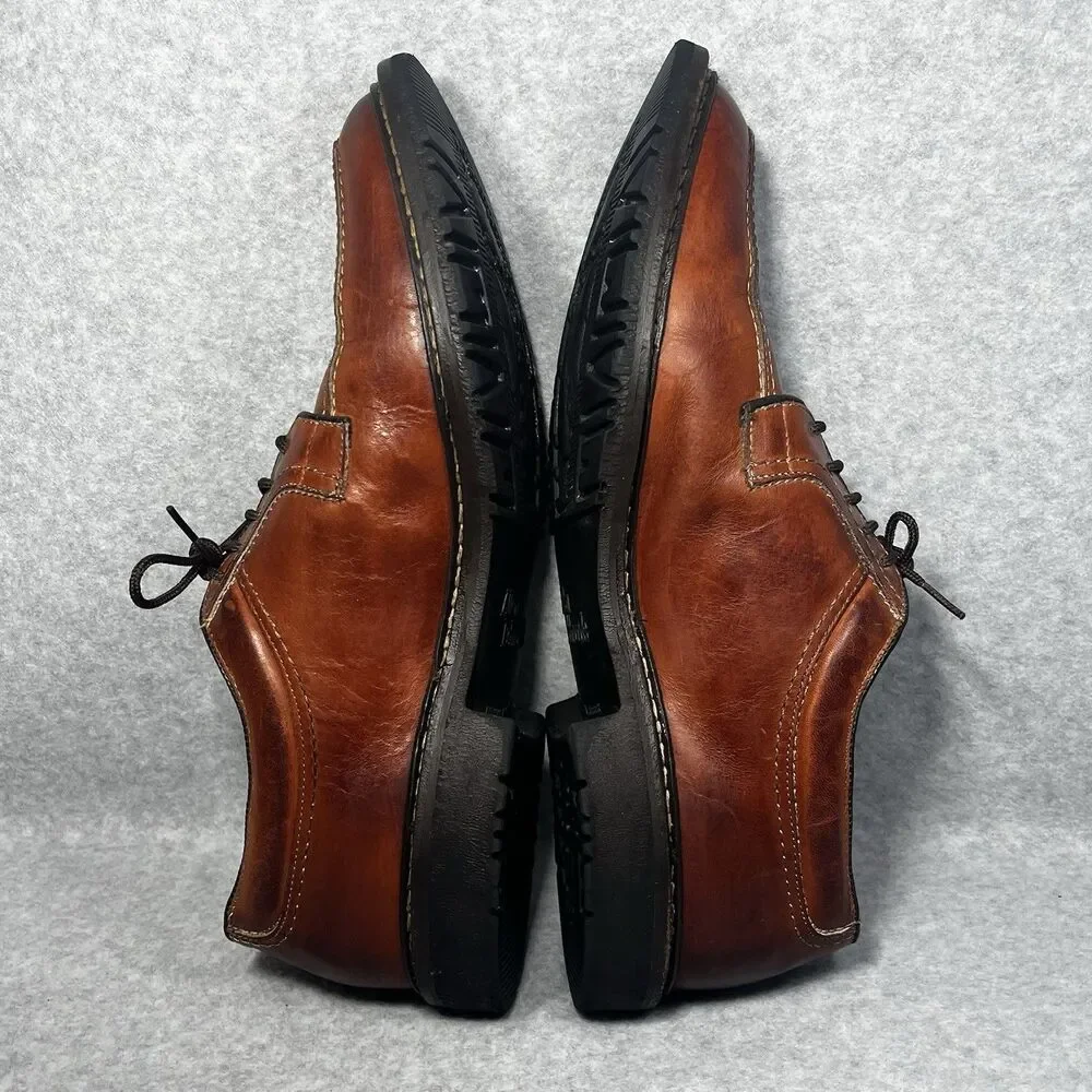 Allen Edmonds Wilbert Mens 11.5 B Cognac‎ Leather Split Toe Derby Dress Shoes